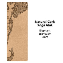 Load image into Gallery viewer, Jusenda 5mm Natural Cork TPE Yoga Mat 183*61cm Fitness Mats Gym Pilates Pad Training Exercise Sport Mat With Position Body Line