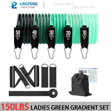 Load image into Gallery viewer, Resistance Band Set Exercise Bands Strength Training Equipment for Muscle Training Shape Body Physical Therapy At Home Fitness