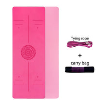 Load image into Gallery viewer, TPE Yoga Mat With Position Line 6mm Non-Slip Double Layer Sports Exercise Pad For Beginner Home Gym Fitness Gymnastics Pilates
