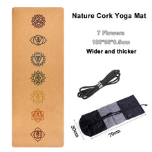 Load image into Gallery viewer, Jusenda 5mm Natural Cork TPE Yoga Mat 183*61cm Fitness Mats Gym Pilates Pad Training Exercise Sport Mat With Position Body Line
