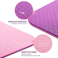 Load image into Gallery viewer, TPE Yoga Mat With Position Line 6mm Non-Slip Double Layer Sports Exercise Pad For Beginner Home Gym Fitness Gymnastics Pilates
