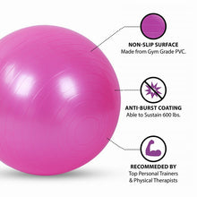 Load image into Gallery viewer, PVC Fitness Balls Yoga Ball Thickened Explosion-proof Exercise Home Gym Pilates Equipment Balance Ball 45cm/55cm/65cm/75cm/85cm
