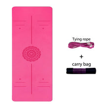 Load image into Gallery viewer, TPE Yoga Mat With Position Line 6mm Non-Slip Double Layer Sports Exercise Pad For Beginner Home Gym Fitness Gymnastics Pilates
