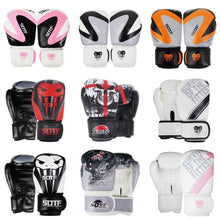 Load image into Gallery viewer, SUOTF MMA Fierce fighting Boxing Sports Leather Gloves Tiger Muay Thai boxing pads fight Women/Men sanda boxe thai glove box mma
