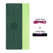 Load image into Gallery viewer, TPE Yoga Mat With Position Line 6mm Non-Slip Double Layer Sports Exercise Pad For Beginner Home Gym Fitness Gymnastics Pilates
