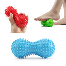 Load image into Gallery viewer, Foot Massage Roller Peanut Double Lacrosse Spiky Ball Myofascial Balls for Plantar Fasciitis Mobility Back Foot Arch Pain Relief
