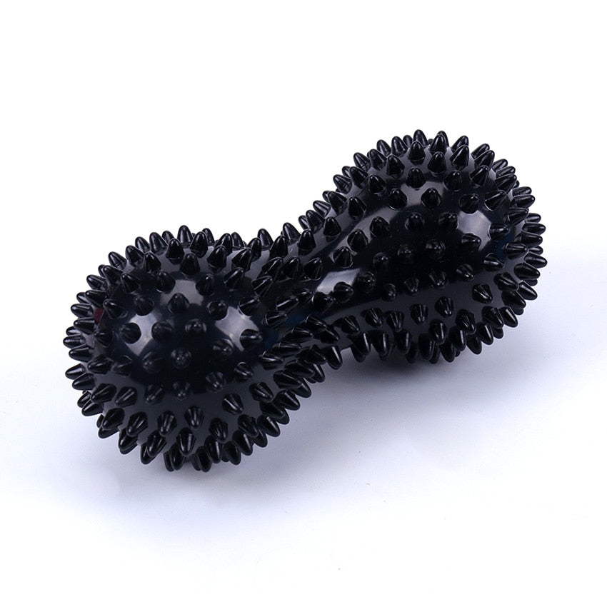 Foot Massage Roller Peanut Double Lacrosse Spiky Ball Myofascial Balls for Plantar Fasciitis Mobility Back Foot Arch Pain Relief