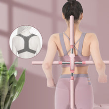 Load image into Gallery viewer, Yoga Hunchback Corrector Adjustable Stainless Steel Body Stick Cross Open Back Standing Training Stick Gym Home Sports Equipment
